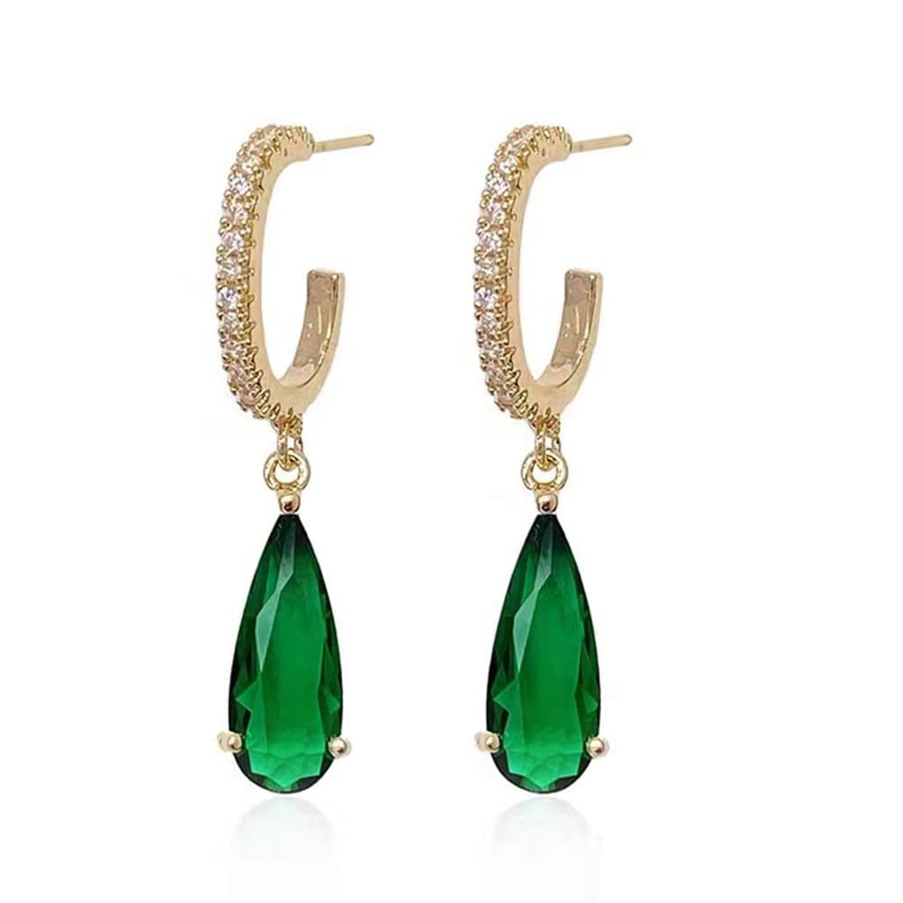 Emerald Horse Eye Zircon Earrings Pendant For Women - YLORESHOP