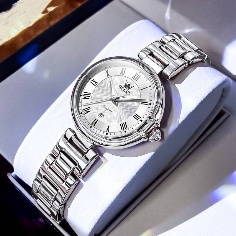 Scale Quartz Luminous Waterproof Sheet Calendar Women's Watch - YLORESHOP