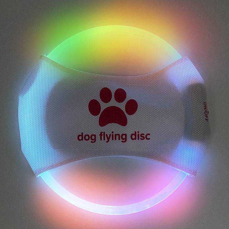 Dischi volanti per cani Luce incandescente LED LuminosoTrainning Giocattoli interattivi Gioco Dischi volanti Giocattolo per cani Accessori per cani Prodotti per animali domestici