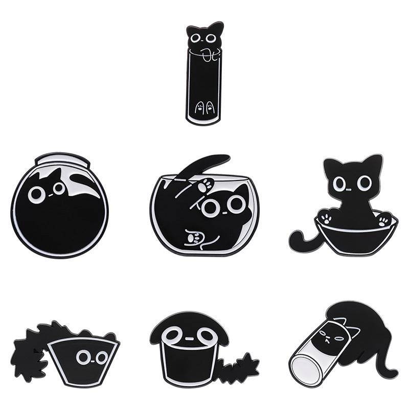 Foreign Trade New Cat-like Cute Animal Brooch Simple Minority All-match Decoration Scarf Buckle - YLORESHOP