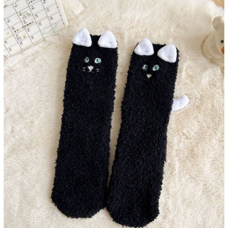 Coral Fleece Socks Women's Mid-calf Three-dimensional Cartoon Room Socks - YLORESHOP