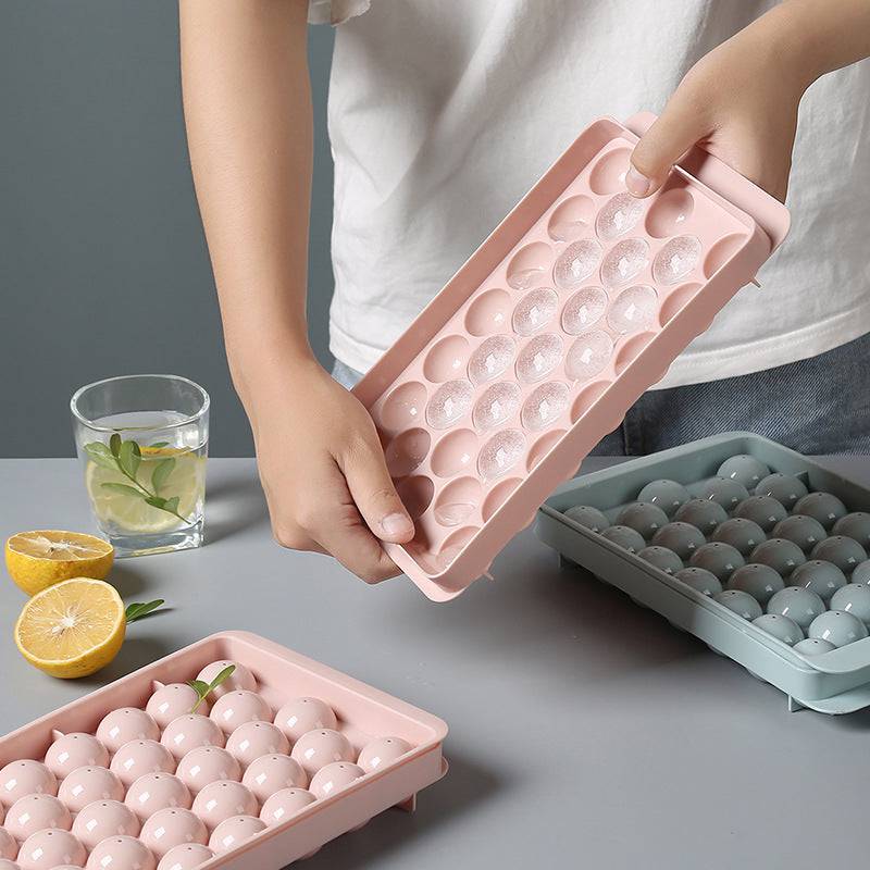 Ice Tray 3D Round Ice Molds Home Bar Party Use Round Ball Ice Cube Makers Kitchen DIY Ice Cream Moulds - YLORESHOP