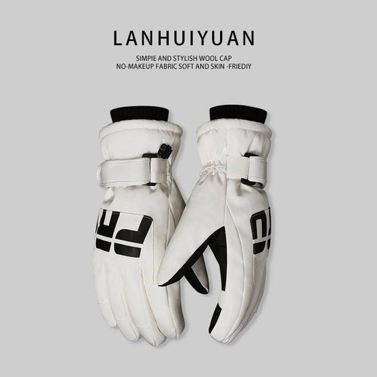 Non-slip Waterproof Fleece Lined Thickened Warm Gloves Women's Outdoor Skiing Touch Screen - YLORESHOP