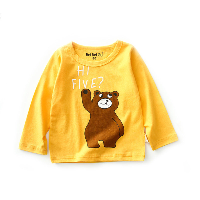 Cartoon children's long sleeve t-shirt bottoming shirt - YLORESHOP