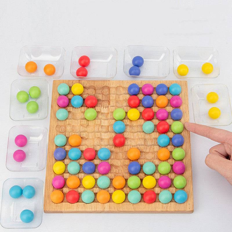 Color Bead  Parent-child Concentration Training Wooden - YLORESHOP