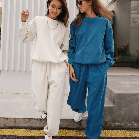 Women's Sports And Leisure Sweater Trousers Suit - YLORESHOP