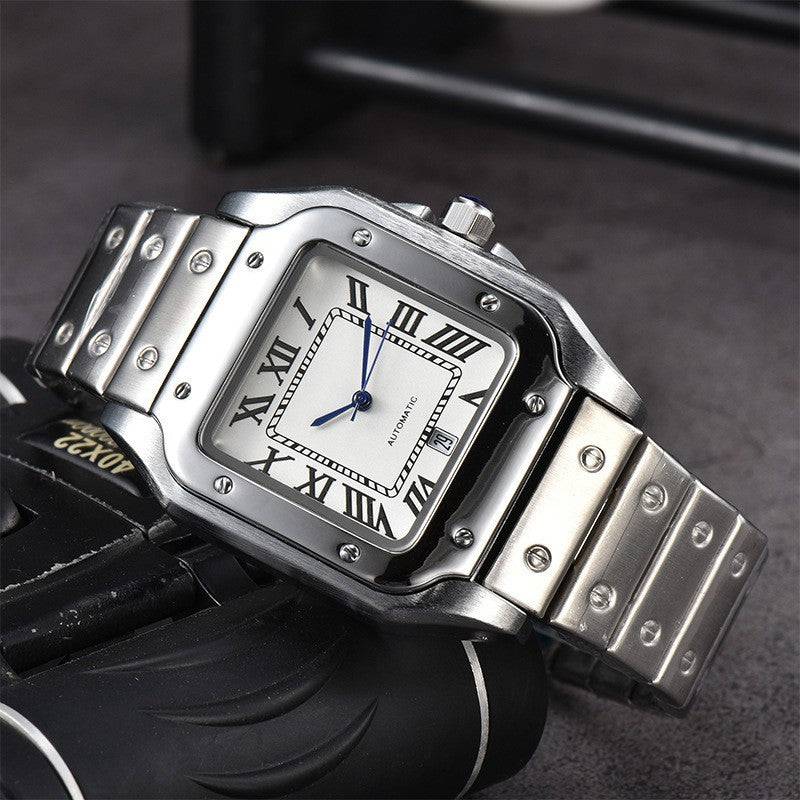 Men's 3-pin Quartz Square All-steel Watch - YLORESHOP