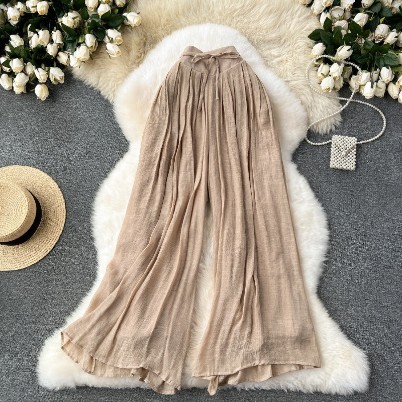 Thin Slimming High Waist Chiffon Pants Loose Casual Pants - YLORESHOP