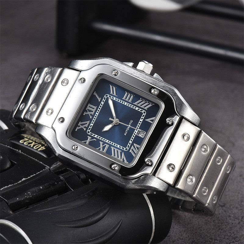 Men's 3-pin Quartz Square All-steel Watch - YLORESHOP