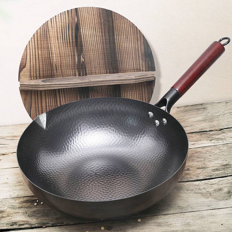 Iron Pan Traditional Iron Wok Handmade - YLORESHOP