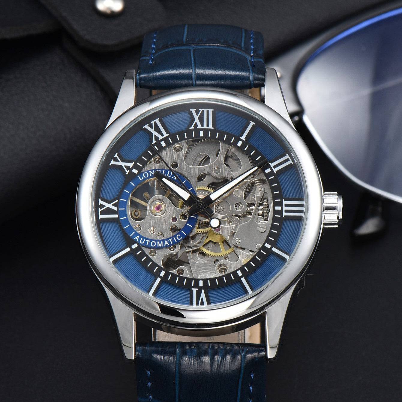 Men's Mechanical Watch Roman Scale Waterproof Fashion Business - YLORESHOP