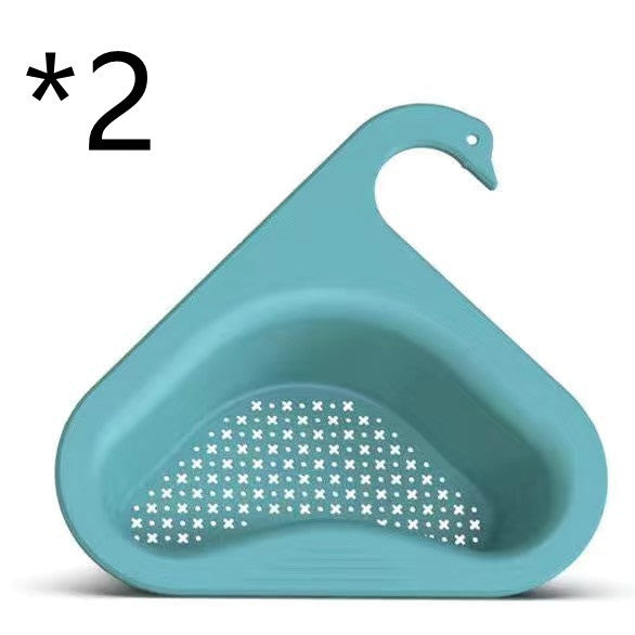 Household Sink Hanging Fruit And Vegetable Filter Water Drain Basket Kitchen Dry And Wet Separation Swan Drain Basket - YLORESHOP