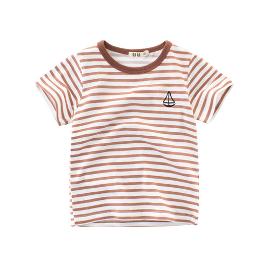 Boys' Cotton Kids Striped T-Shirt - YLORESHOP