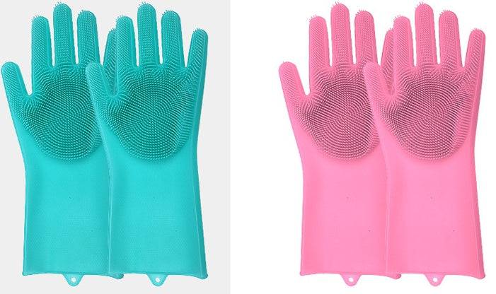 Silicone Heat-resistant Cleaning Brush Scrubbing Gloves - YLORESHOP