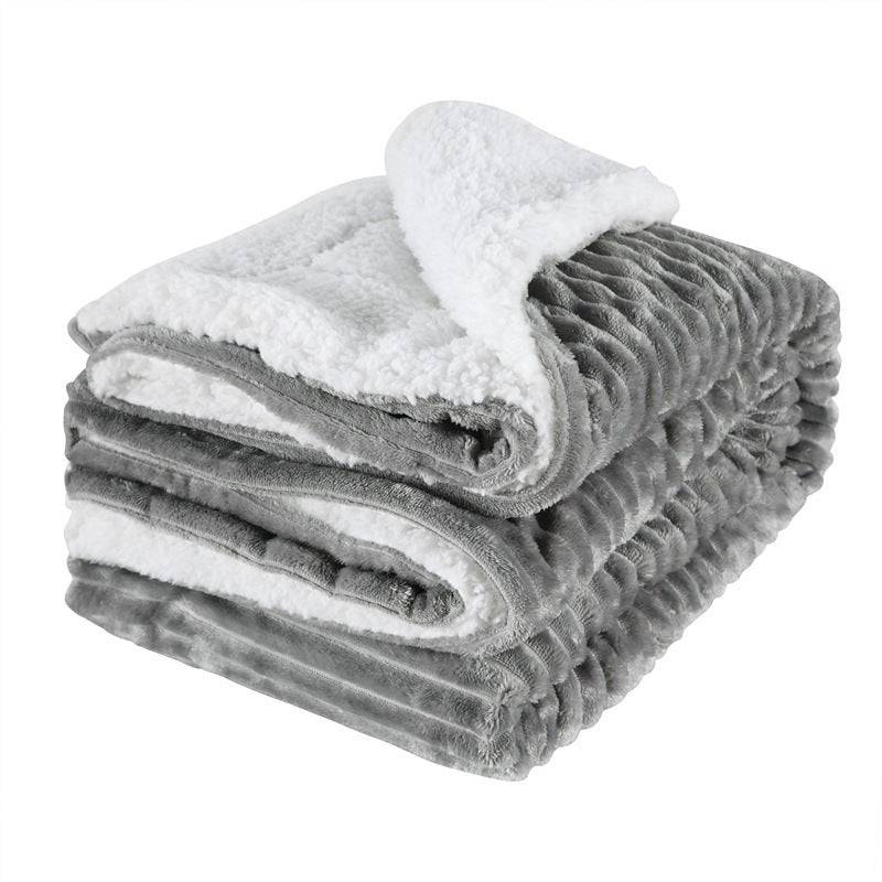 Thickened Flannel Lamb Wool Composite Double Blanket Leisure Blanket Gift Blanket - YLORESHOP