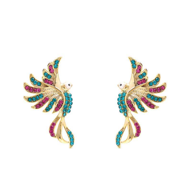 Colorful Auspicious Bird Ear Studs Women's Fashion - YLORESHOP