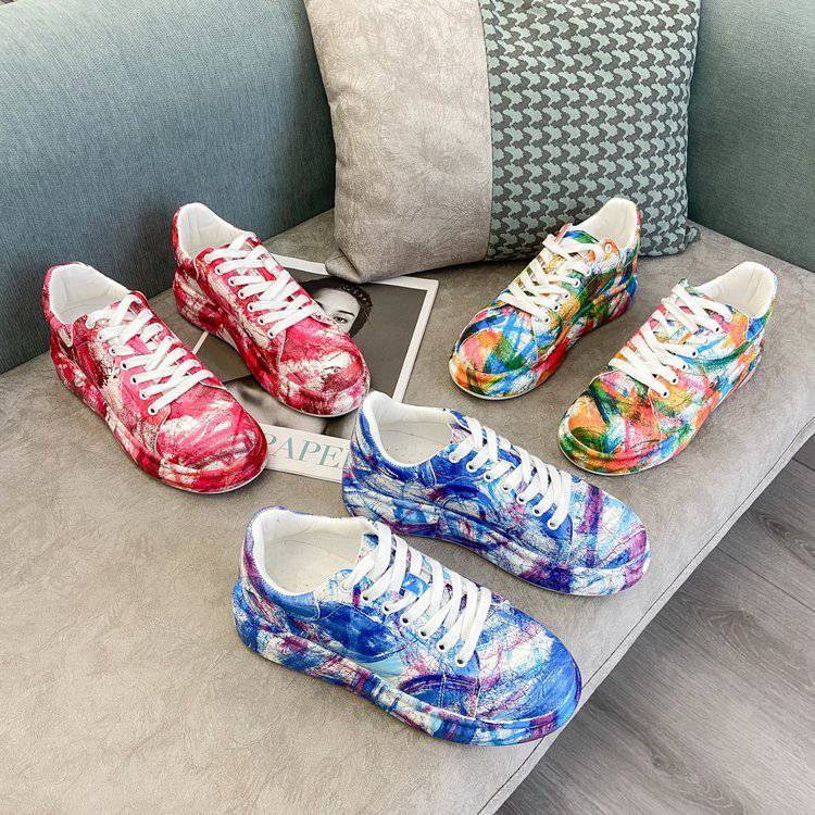 Graffiti Sneakers Plus Size Casual Sneakers - YLORESHOP