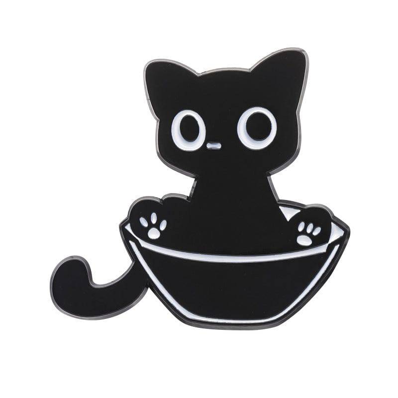 Foreign Trade New Cat-like Cute Animal Brooch Simple Minority All-match Decoration Scarf Buckle - YLORESHOP