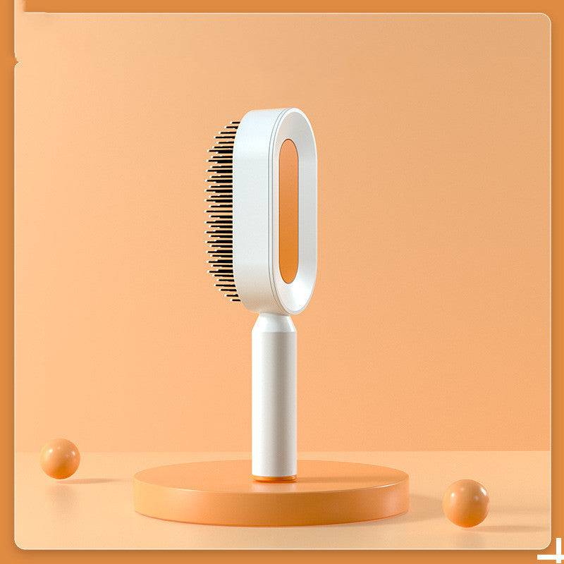 Self Cleaning Hair Brush For Women One-key Cleaning Hair Loss Airbag Massage Scalp Comb Anti-Static Hairbrush - YLORESHOP