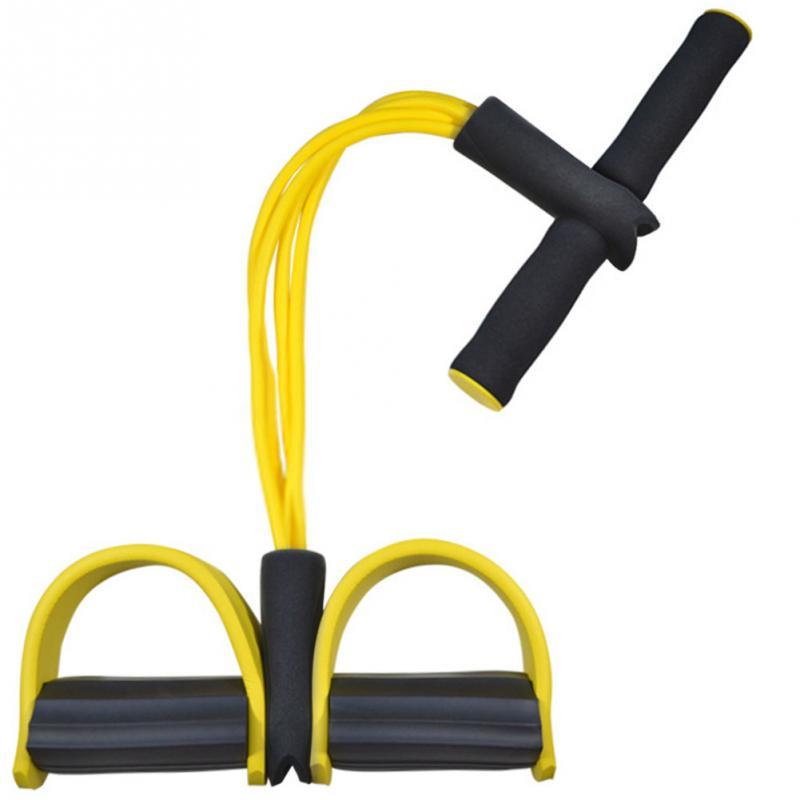 Natural Latex Foot Pedal Elastic Pull Rope with Handle Fitness Equipment Bodybuilding Expander - YLORESHOP