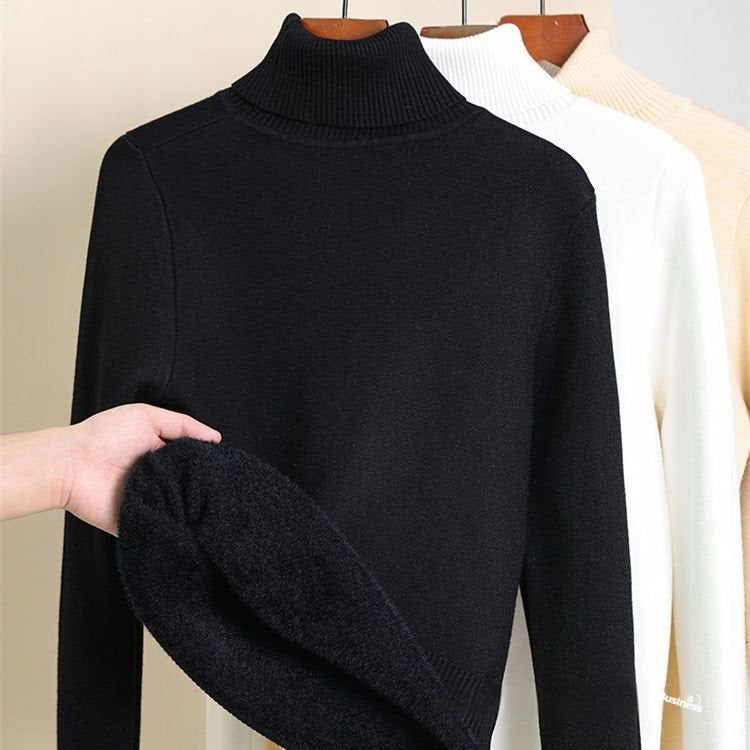 Fleece-lined Thick Turtleneck Sweater Women - YLORESHOP