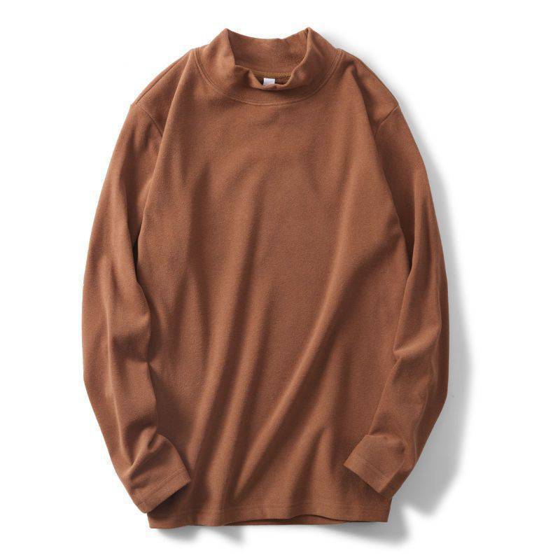 Men's Undershirt Half Turtleneck Solid Color Long-sleeved T-shirt Autumn Clothes