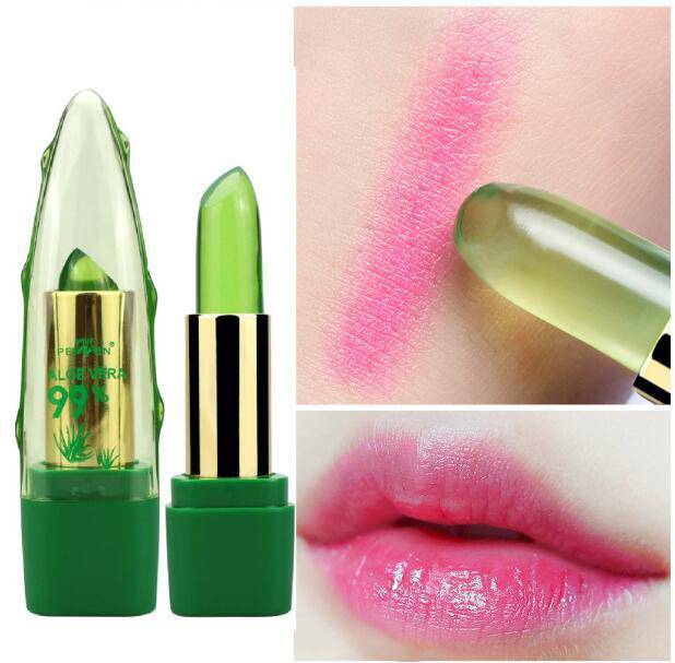 Aloe Vera Gel Color Changing Lipstick Gloss  Moisturizer Anti-drying Desalination Fine-grain Lip Blam Care - YLORESHOP