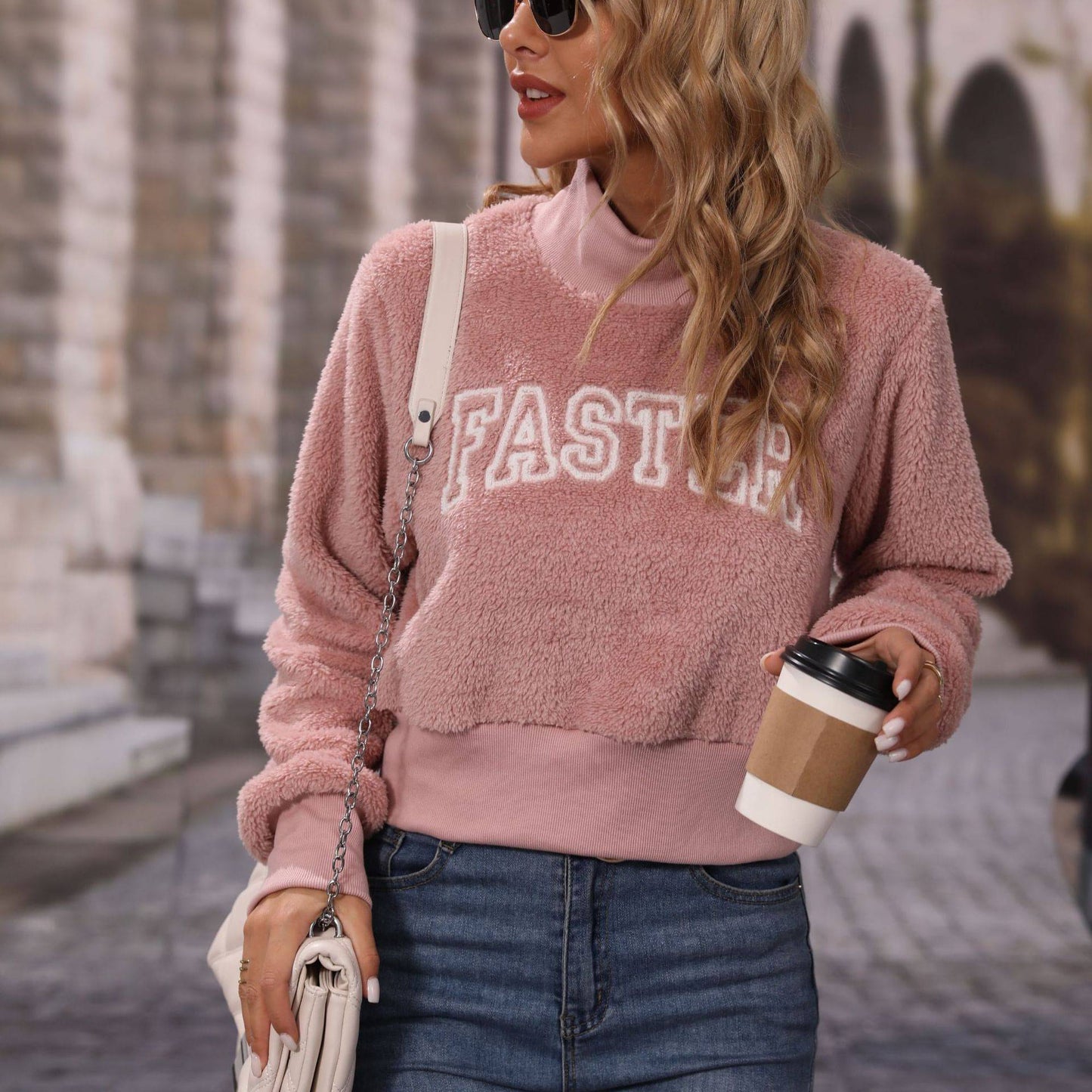 Fall Fashion Women's Round-neck Pullover Long Sleeve Alphabet Embroidery Sweater - YLORESHOP