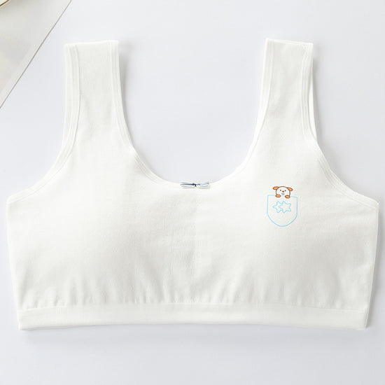 Primary Student Vest Female Junior High  Girl High School  Underwear Pure Cotton Bra - YLORESHOP