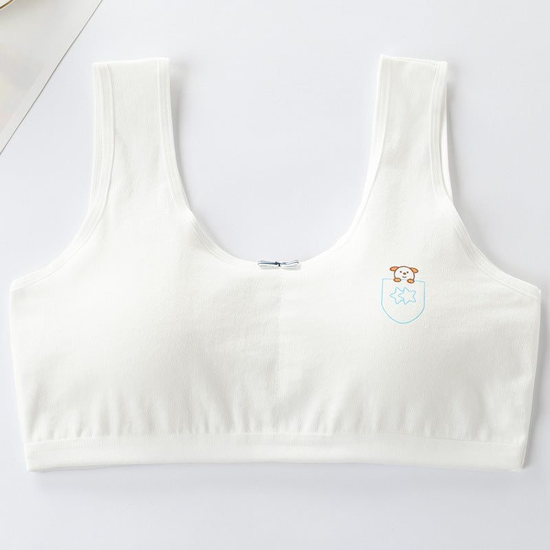 Primary Student Vest Female Junior High  Girl High School  Underwear Pure Cotton Bra - YLORESHOP