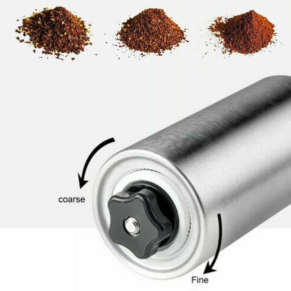 Home Portable Manual Coffee Grinder Stainless Steel with Ceramic Burr Bean Mill - YLORESHOP