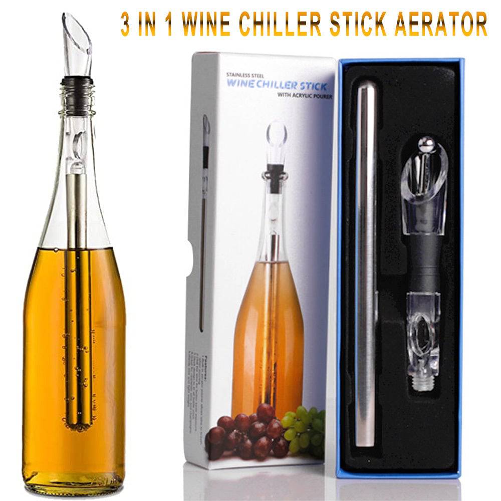 Wine Bottle Cooler Stick Stainless Steel Wine Chilling Rod Leakproof Wine Chiller Beer Beverage Frozening Stick Bar Tools - YLORESHOP