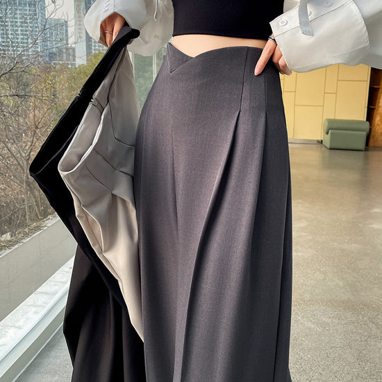 Advanced Sense High Waist Drooping Slimming And Straight Casual Mopping Pants - YLORESHOP