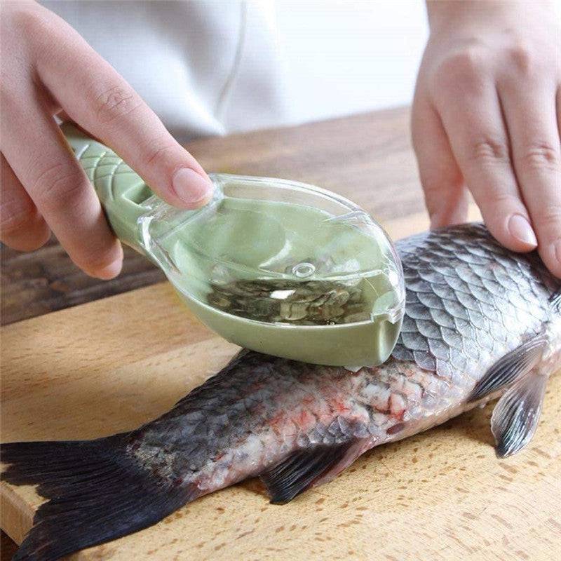 Fish Skin Brush Scraping Fish Scale Brush Grater Quick Disassembly Fish Knife Cleaning Peeling Skin Scraper Scraper Fish Scaler Kitchen Tools - YLORESHOP