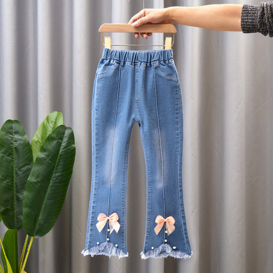 Children's Denim Wide Leg Pants Casual Speaker - YLORESHOP