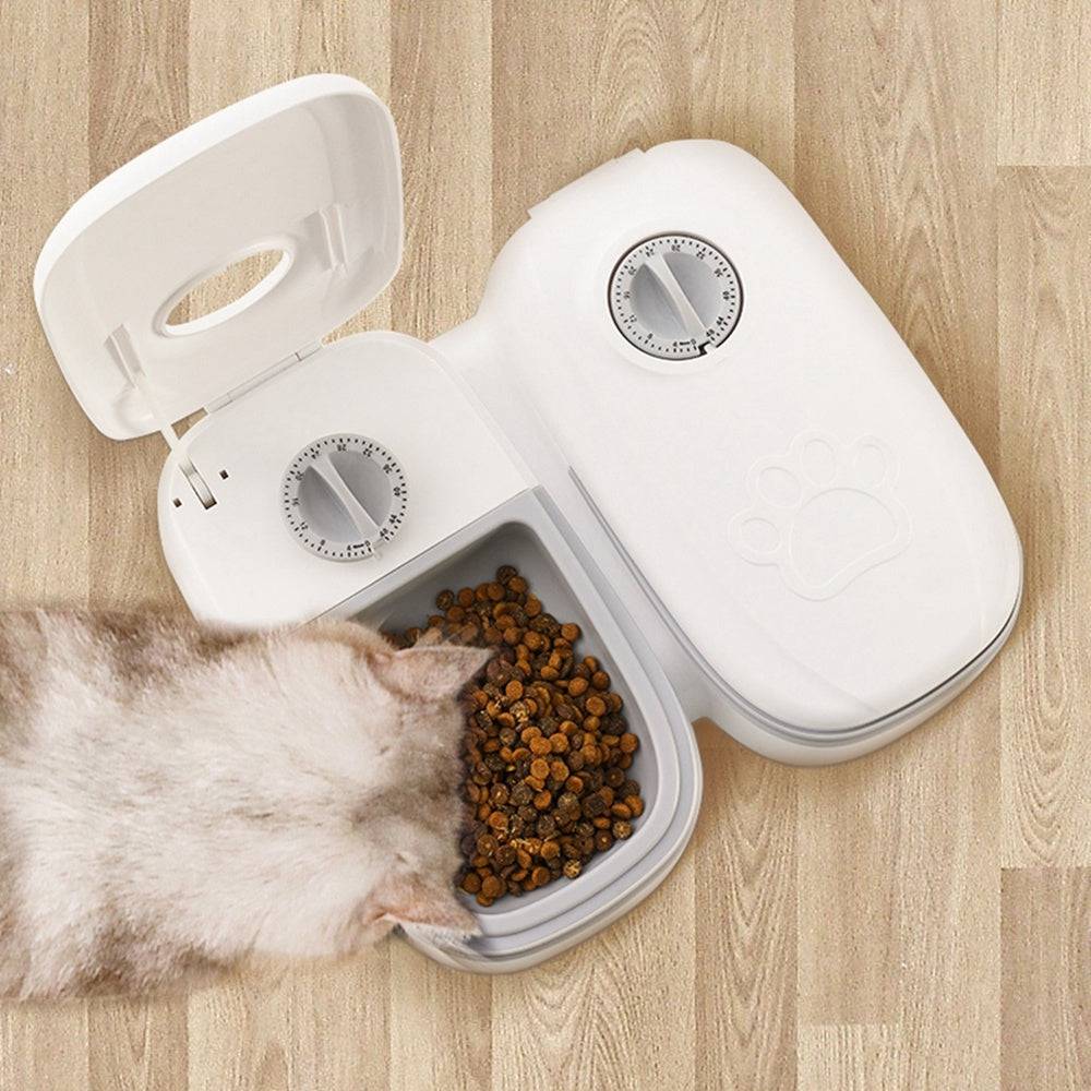 Distributore automatico di alimenti per animali domestici intelligente per gatti Cani Timer Ciotola in acciaio inossidabile Auto per cani Gatti Alimentazione per animali domestici Forniture per animali domestici