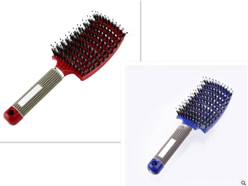 Hairbrush Anti Klit Brushy Haarborstel Women Detangler Hair Brush Bristle Nylon Scalp Massage  Teaser Hair Brush Comb - YLORESHOP