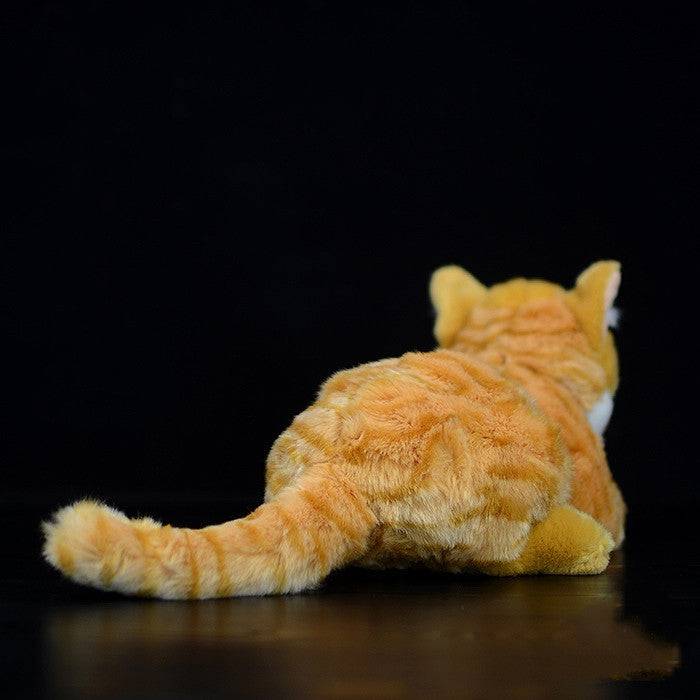 Crouching Cute Tiger Print Cat Simulation Doll - YLORESHOP