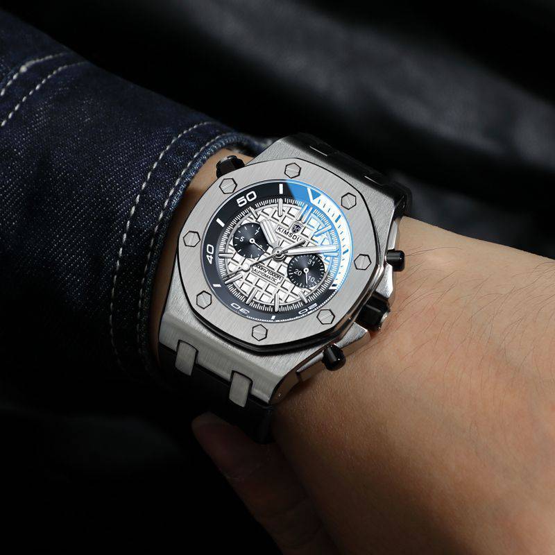 Watch Men's Fashion Silicone Waterproof Automatic Mechanical Watch Sports - YLORESHOP