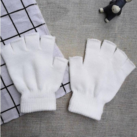 Autumn And Winter Thin Knitted Half Finger Gloves Adult Riding Cold-proof - YLORESHOP
