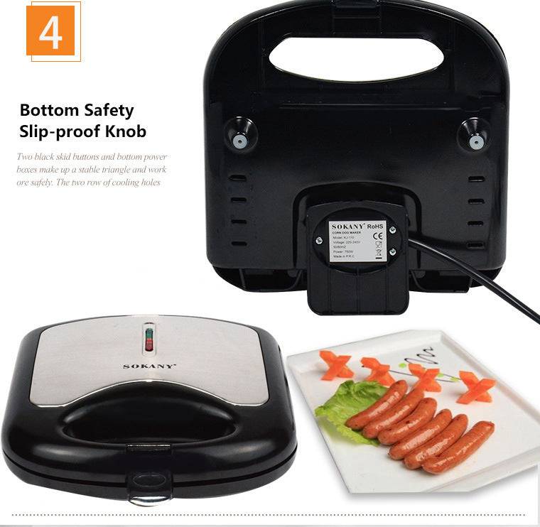 Home Hot Dog Salsiccia Arrosto Macchina per Friggere Gadget da Cucina