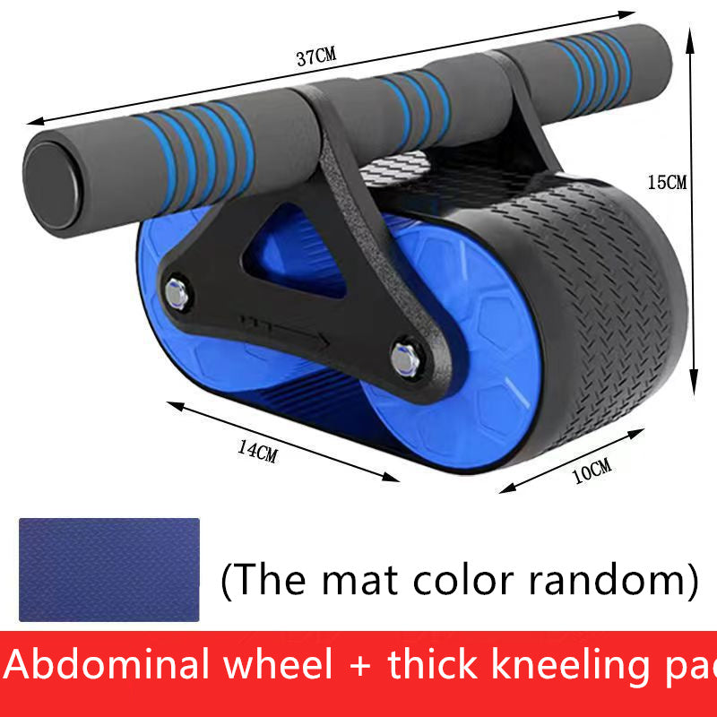 Double Wheel Abdominal Exerciser Women Men Automatic Rebound Ab Wheel Roller Waist Trainer Gym Sports Home Exercise Devices - YLORESHOP