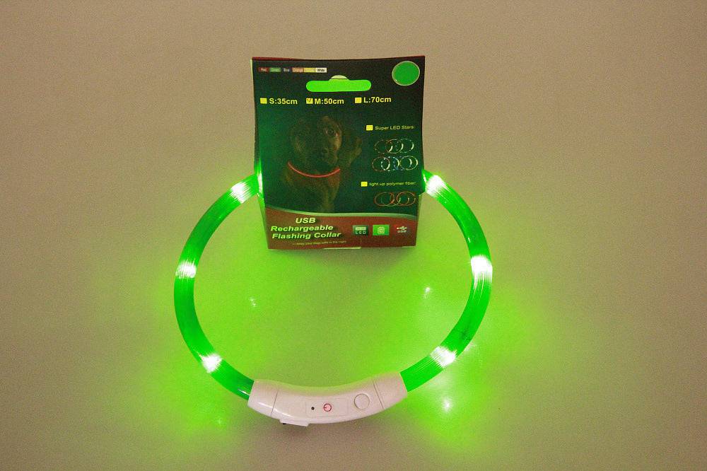 Collare lampeggiante per animali domestici Collare di sicurezza ricaricabile tramite USB Collana luminosa Collari illuminati per collare per cani elettrico per passeggiate notturne al neon