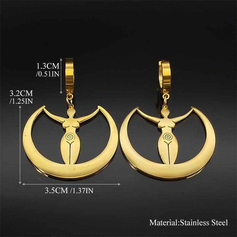 Moon Vortex Goddess Earrings Women's Jewelry Simple All-match - YLORESHOP