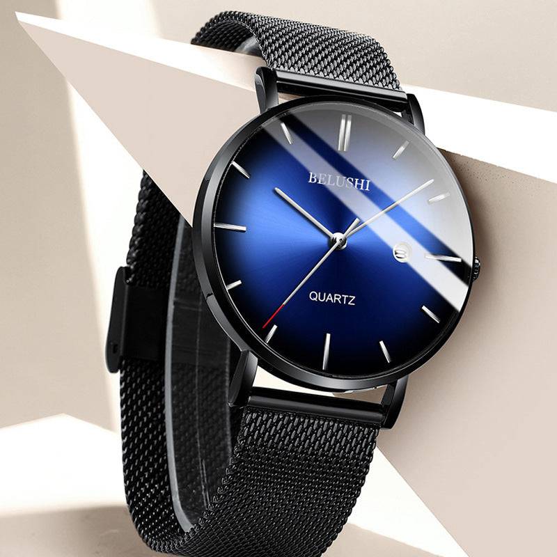 Blue Light Ultra-thin Fashion Men's Waterproof Quartz Watch - YLORESHOP