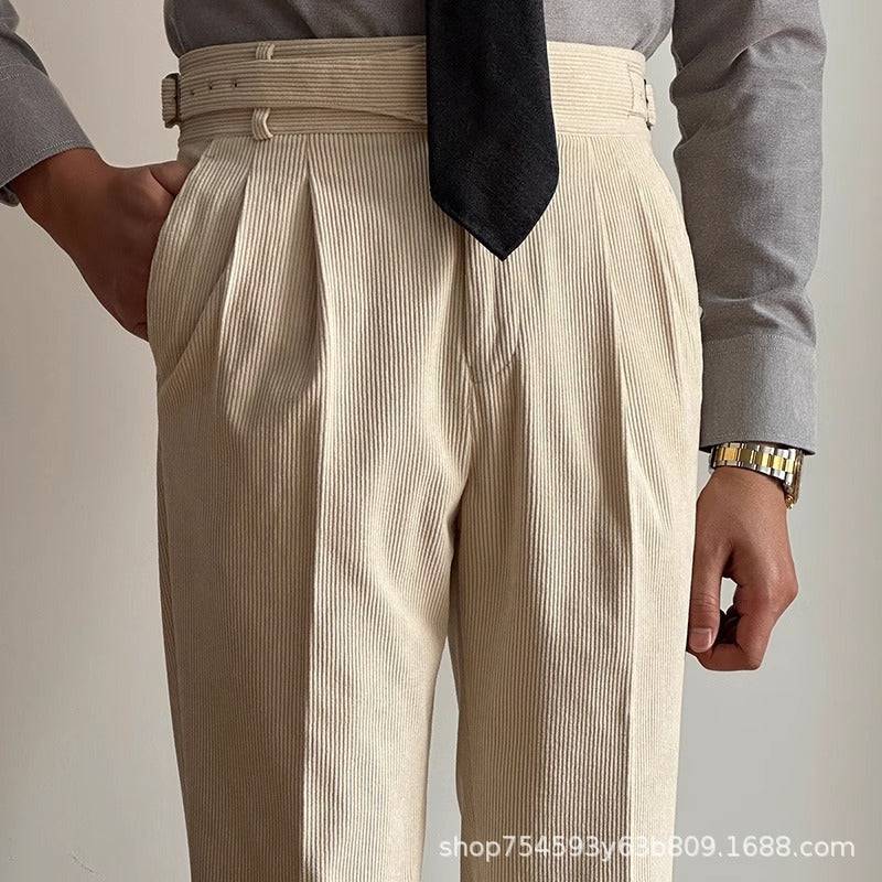 Retro Suit Pants Men's Straight Business