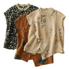 Women's New Chinese-style Sleeveless Shirt With Crossbody Buckle Printed Retro And Hipster Style Top - YLORESHOP