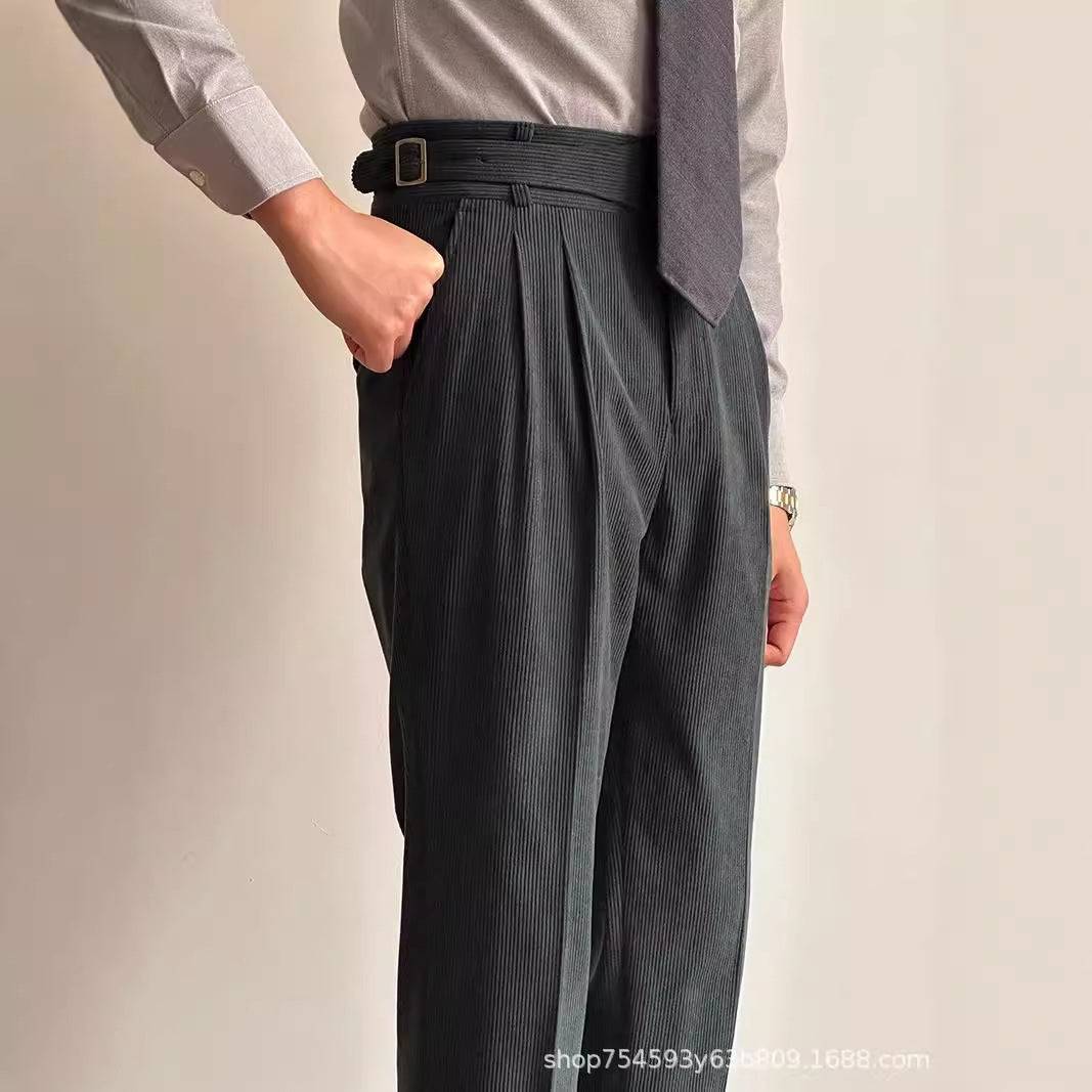 Retro Suit Pants Men's Straight Business