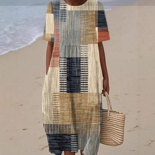 Printing Temperament Long Dress Fitted Comely Casual Skirt - YLORESHOP