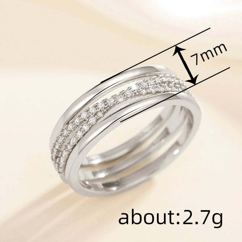 Line Geometric Cross Ring Simple - YLORESHOP